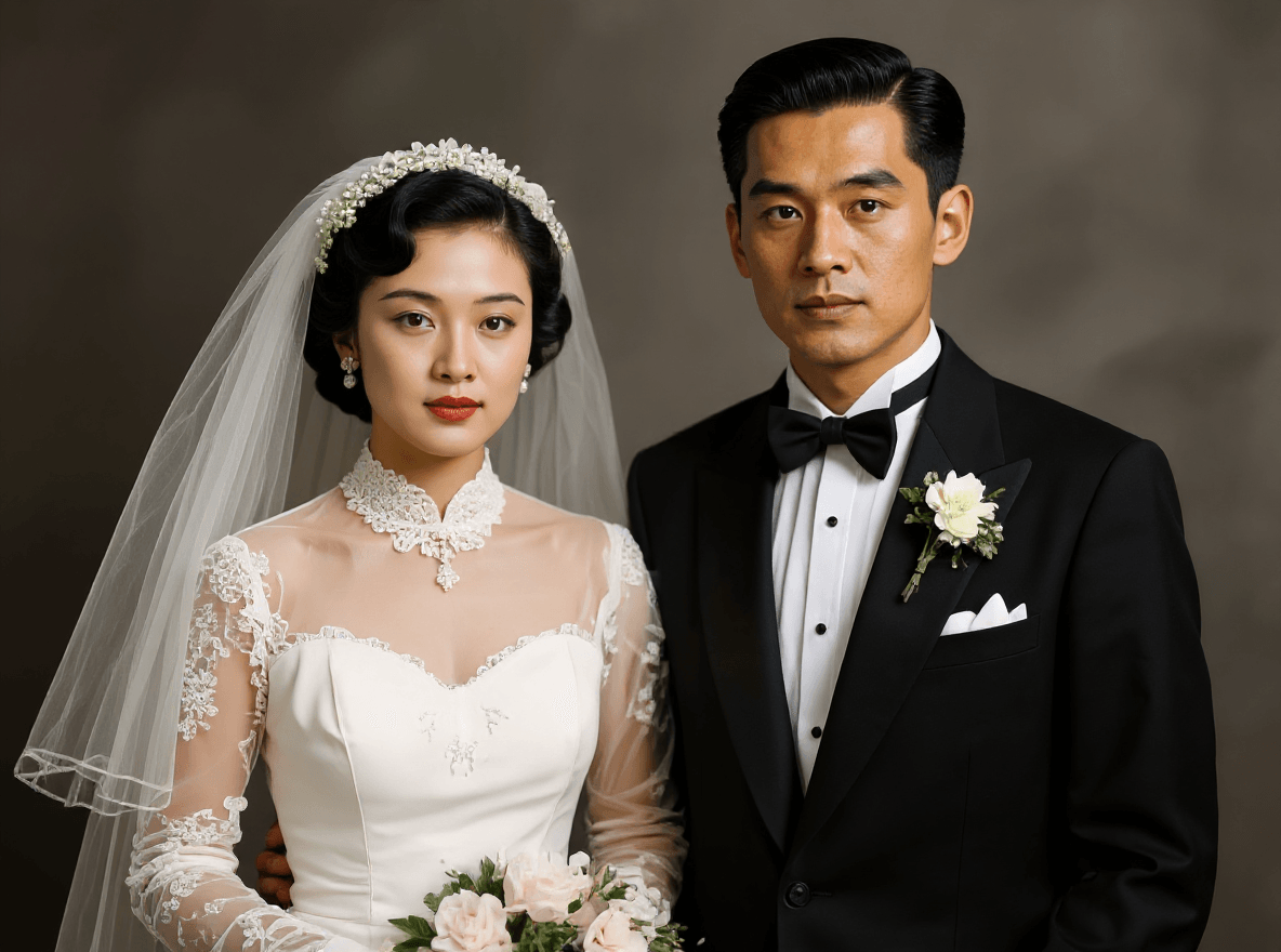 Restored Fire and Water Damaged Portrait Fire and water damaged portrait fully restored - pristine family photo with all damage repaired
