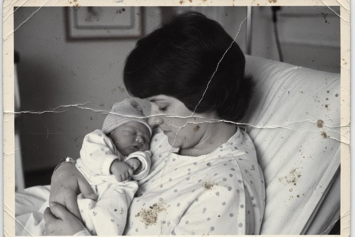 Original damaged photo example